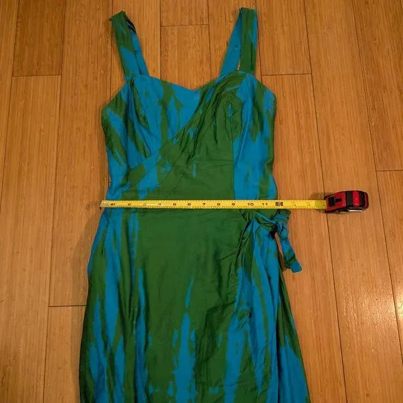 1950s True vintage Ruby of Miami green and blue party dress - Picture 7 of 13